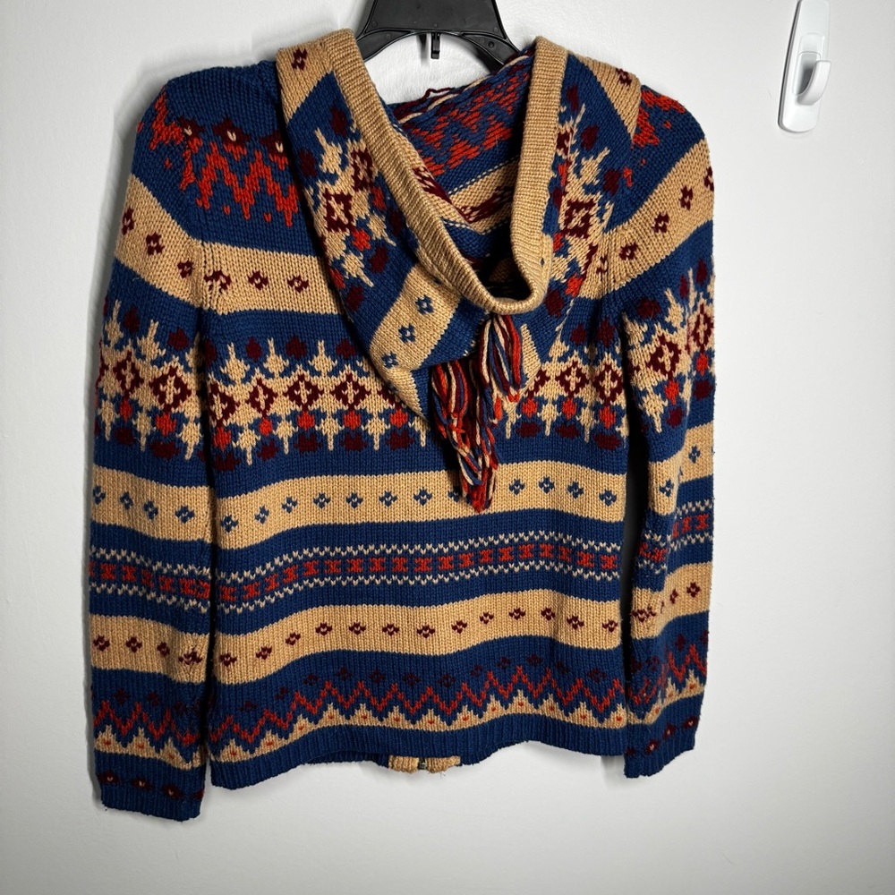 Anthropologie Sparrow Fair Isle Hooded Cardigan - Picture 7 of 8